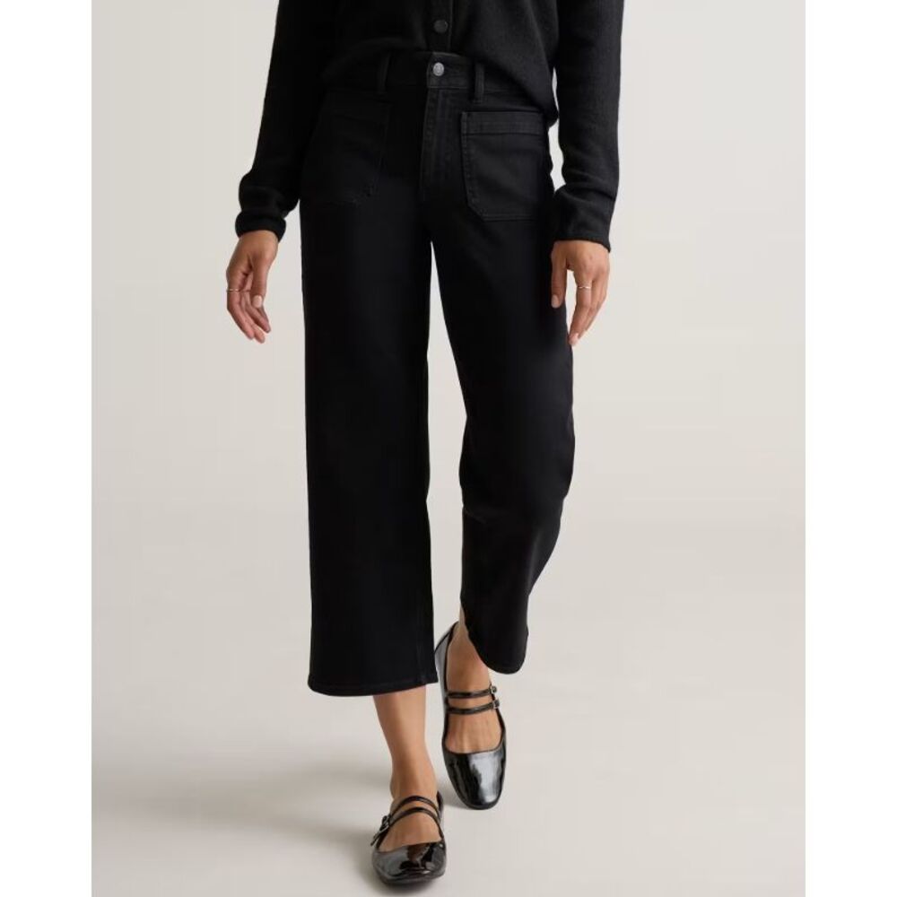 Women's Black Wide-Leg Jeans
